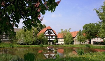 Ortsansicht Grossdraxdorf, ein Ortsteil der Stadt Berga-Wünschendorf