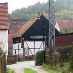 Blick auf die Kanu-Scheune in Cronschwitz