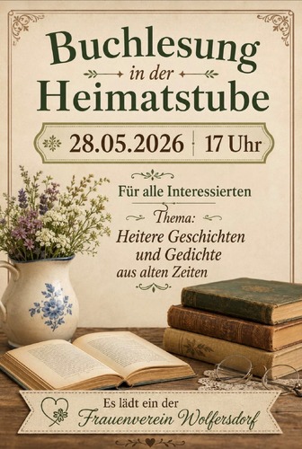 Buchlesung Heimatstube